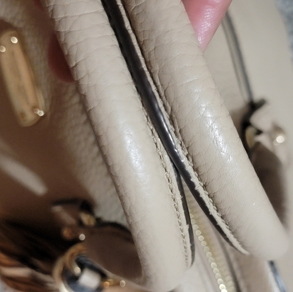 Pre-owned leather Michael Kors two handle beidge/cream satchel - Picture 12 of 16